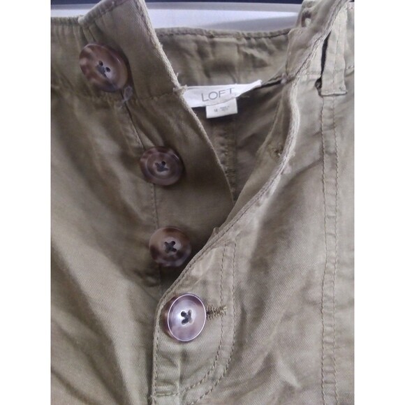 LOFT Cotton/ Linen Shorts Size 14 - Picture 2 of 8